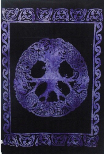 Celtic tree mandala tapestry - celtic,